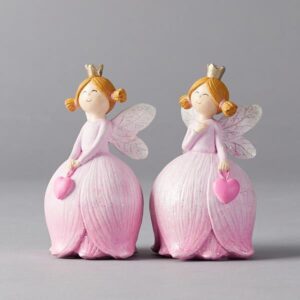 ΝΕΡΑΙΔΑ ΠΟΛΥΡΕΖΙΝ ΜΩΒ, 2 ΣΧΕΔΙΑ, 7,5x6x12cm - Image 1