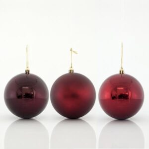 ΜΠΑΛΑ ΠΛΑΣΤΙΚΗ, ΒΑΘΥ ΚΟΚΚΙΝΟ, ΣΕΤ 6ΤΜΧ, 8cm - Image 1