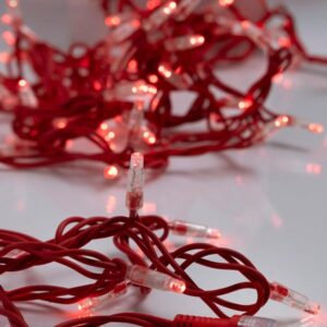 ΣΕΙΡΑ 5 ΣΕΤ, 96 LED 5mm, 24V, 2 ΕΠΕΚΤΑΣΕΙΣ ΕΩΣ 10 ΣΕΤ, ΚΟΚΚΙΝΟ ΚΑΟΥΤΣΟΥΚ ΚΑΛΩΔΙΟ, ΚΟΚΚΙΝΟ LED ΑΝΑ 10cm, ΚΑΛΩΔΙΟ ΠΡΟΕΚΤΑΣΗΣ 3m, ΙΡ65 (ΧΩΡΙΣ ΜΕΤΑΣΧΗΜΑΤΙΣΤΗ, ΧΩΡΙΣ ΠΡΟΕΚΤΑΣΗ ΠΑΡΟΧΗΣ) - Image 1