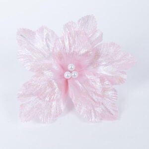 ΜΑΝΩΛΙΑ, ΡΟΖ ΙΡΙΔΙΖΟΥΣΑ, ΜΕ ΛΕΥΚΕΣ ΠΕΡΛΕΣ, 23x15cm - Image 1