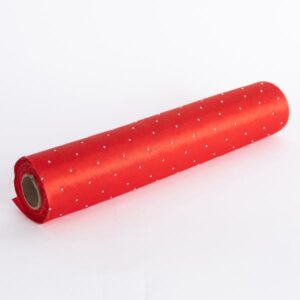 ΡΑΝΝΕΡ, ΚΟΚΚΙΝΟ ΜΕ ΚΡΥΣΤΑΛΛΑΚΙΑ, 28cmx2.7m - Image 1