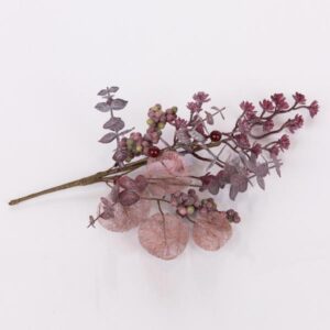 ΚΛΑΔΙ ΜΕ ΜΠΟΡΝΤΟ BERRIES ΚΑΙ ΔΙΑΚΟΣΜΗΤΙΚΑ ΣΕ ΣΑΠΙΟ ΜΗΛΟ, 43cm - Image 1