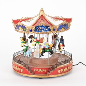 ΚΑΡΟΥΖΕΛ ΜΕ ΑΛΟΓΑΚΙΑ, ΜΟΥΣΙΚΗ ΚΑΙ ΚΙΝΗΣΗ, ΜΕ ΜΕΤΑΣΧΗΜΑΤΙΣΤΗ, 25,3Χ25,1Χ26,3cm - Image 1