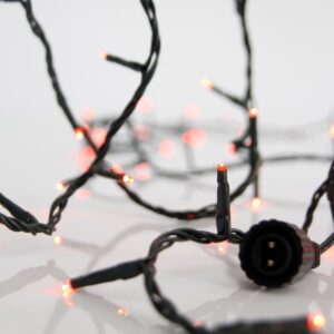 ΣΕΙΡΑ, 100 LED 3mm, 31V ΜΕΤΑΣΧΗΜΑΤΙΣΤΗ, 4 ΕΠΕΚΤΑΣΕΙΣ ΕΩΣ 3 ΣΕΤ, ΠΡΑΣΙΝΟ PVC ΚΑΛΩΔΙΟ, ΚΟΚΚΙΝΟ LED ΑΝΑ 5cm, ΠΡΟΕΚΤΑΣΗ ΠΑΡΟΧΗΣ 3m, ΙΡ44 - Image 1