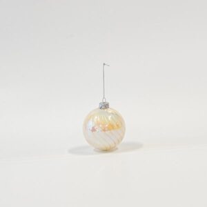 ΓΥΑΛΙΝΗ ΜΠΑΛΑ ΛΕΥΚΗ, ΠΕΡΛΕ, ΣΕΤ 4ΤΜΧ, 8cm - Image 1