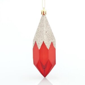 ΔΙΑΜΑΝΤΙ ΠΛΑΣΤΙΚΟ,  ΚΟΚΚΙΝΟ ΜΕ ΣΑΜΠΑΝΙ GLITTER, ΣET 3TMX, 13x4,5cm - Image 1