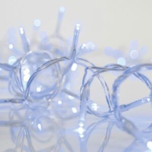 ΚΟΥΡΤΙΝΑ, 240 LED 3mm, 31V ΜΕΤΑΣΧΗΜΑΤΙΣΤΗ, 4 ΕΠΕΚΤΑΣΕΙΣ ΕΩΣ 3 ΣΕΤ, ΔΙΑΦΑΝΟ PVC ΚΑΛΩΔΙΟ, ΜΠΛΕ LED (H100 x W200cm, 20 ΣΕΙΡΕΣ x 12 LED), ΠΡΟΕΚΤΑΣΗ ΠΑΡΟΧΗΣ 3m, ΙΡ44 - Image 1