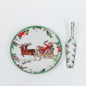 ΠΙΑΤΕΛΑ ΜΕ ΣΠΑΤΟΥΛΑ, ΧΡΙΣΤΟΥΓΕΝΝΙΑΤΙΚΗ ΠΑΡΑΣΤΑΣΗ, 27cm - Image 1