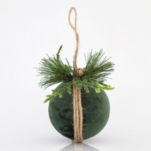 ΜΠΑΛΑ ΒΕΛΟΥΔΙΝΗ, ΠΡΑΣΙΝΗ, 8x8x10cm - Image 1