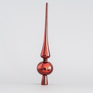 ΠΛΑΣΤΙΚΗ ΚΟΡΥΦΗ ΔΕΝΤΡΟΥ, ΣΚΟΥΡΟ ΚΟΚΚΙΝΟ, ΓΥΑΛΙΣΤΕΡΗ, 28cm - Image 1