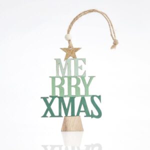 ΔΕΝΤΡΑΚΙ ΞΥΛΙΝΟ MERRY CHRISTMAS, ΜΕΝΤΑ, 23x0,5x8cm - Image 1