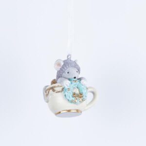 ΣΤΟΛΙΔΙ ΠΟΛΥΡΕΖΙΝ, ΦΛΥΤΖΑΝΑΚΙ ΜΕ ΠΟΝΤΙΚΑΚΙ, ΛΕΥΚΟ, 4x5x5.5cm - Image 1