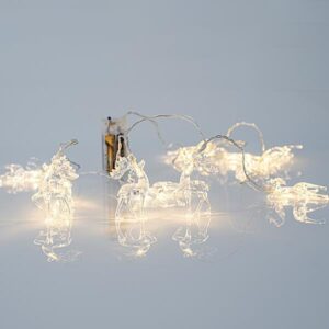 ΣΕΙΡΑ, 10 LED 5mm, ΑΚΡΥΛΙΚΑ ΤΑΡΑΝΔΑΚΙΑ, ΜΠΑΤΑΡΙΑΣ 2xAA, ΔΙΑΦΑΝΟ PVC ΚΑΛΩΔΙΟ, ΘΕΡΜΟ ΛΕΥΚΟ LED ANA 15cm, ΠΡΟΕΚΤΑΣΗ ΠΑΡΟΧΗΣ 50cm, IP20 - Image 1