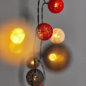 ΣΕΙΡΑ, 40 LED 5mm, ΠΛΑΣΤΙΚΕΣ ΜΠΑΛΕΣ ΥΦΑΣΜΑΤΙΝΕΣ 4cm, ΗΛΙΑΚΟ ΣΥΛΛΕΚΤΗ ΜΕ ΑΙΣΘΗΤΗΡΑ ΦΩΤΟΣ, 8 ΠΡΟΓΡΑΜΜΑΤΑ, ΠΡΑΣΙΝΟ PVC ΚΑΛΩΔΙΟ, ΘΕΡΜΟ ΛΕΥΚΟ LED ΑΝΑ 10cm, ΠΡΟΕΚΤΑΣΗ ΠΑΡΟΧΗΣ 1m, ΙΡ44 - Image 1