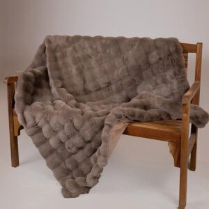 ΓΟΥΝΙΝΗ ΔΙΑΚΟΣΜΗΤΙΚΗ ΚΟΥΒΕΡΤΑ ΚΑΝΑΠΕ, ΜΑΛΑΚΗ, ΓΚΡΙ, 140x160cm - Image 1