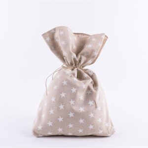 ΣΑΚΟΣ ΥΦΑΣΜΑΤΙΝΟΣ ΜΕ ΛΕΥΚΑ ΑΣΤΕΡΙΑ, 34x47cm - Image 1