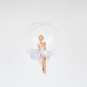 ΝΕΡΑΙΔΑ ΣΕ ΚΟΥΝΙΑ, ΛΕΥΚH, 15cm - Image 1