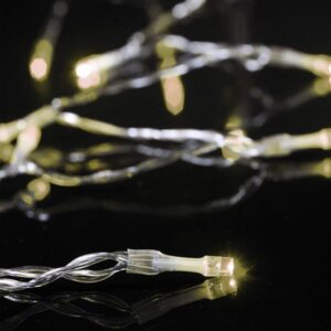 ΣΕΙΡΑ, 20 LED 5mm, ΜΠΑΤΑΡΙΑΣ 3xAA, ΧΡΟΝΟΔΙΑΚΟΠΤΗΣ, ΔΙΑΦΑΝΟ PVC ΚΑΛΩΔΙΟ, ΘΕΡΜΟ ΛΕΥΚΟ LED ΑΝΑ 10cm, ΠΡΟΕΚΤΑΣΗ ΠΑΡΟΧΗΣ 30cm, IP20 (DISPLAY BOX 24pcs) - Image 1