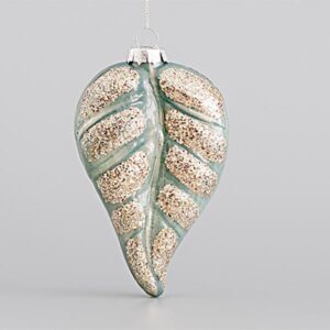 ΓΥΑΛΙΝΟ ΣΤΟΛΙΔΙ, ΦΥΛΛΟ, ΜΕΝΤΑ, ΜΕ GLITTER, ΣΕΤ 4ΤΜΧ, 7x2,6x11,5cm - Image 1