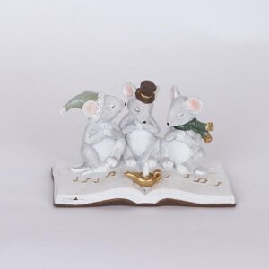 ΔΙΑΚΟΣΜΗΤΙΚΟ ΠΟΛΥΡΕΖΙΝ, ΠΟΝΤΙΚΑΚΙΑ ΠΑΝΩ ΣΕ ΒΙΒΛΙΟ, 10.5x12x17cm - Image 1