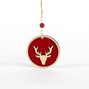 ΞΥΛΙΝΟ ΣΤΟΛΙΔΙ, ΤΑΡΑΝΔΟΣ, ΚΟΚΚΙΝΟ, ΜΕ ΒΕΛΟΥΔΟ, 11x0,5cm - Image 1