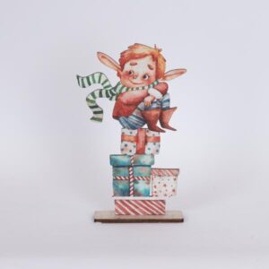 ΞΥΛΙΝΟ ΔΙΑΚΟΣΜΗΤΙΚΟ ΜΕ ΞΩΤΙΚΟ, 4.5x17x27.5cm - Image 1