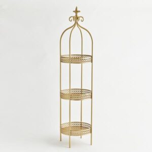 ΚΛΟΥΒΙ, ΜΕ ΤΡΙΑ ΕΠΙΠΕΔΑ, ΜΕΤΑΛΛΙΚΟ, ΧΡΥΣΟ, 23x21,5x91cm - Image 1