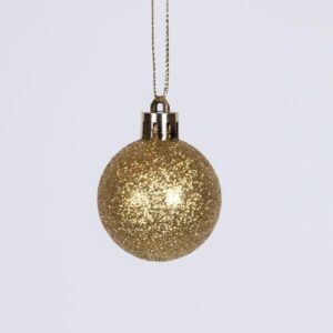 ΜΠΑΛΑ ΠΛΑΣΤΙΚΗ, ΧΡΥΣΗ, ΓΚΛΙΤΕΡ, ΣΕΤ 6ΤΜΧ, 4cm (TOP 120) - Image 1