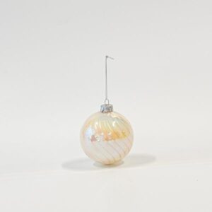 ΓΥΑΛΙΝΗ ΜΠΑΛΑ ΛΕΥΚΗ, ΠΕΡΛΕ, ΣΕΤ 4ΤΜΧ, 10cm - Image 1