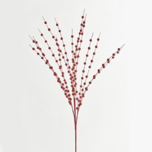 ΚΛΑΔΙ, ΚΟΚΚΙΝΟ, ΜΕ ΓΚΛΙΤΕΡ ΠΕΡΛΕΣ, 150cm - Image 1