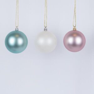 ΜΠΑΛΕΣ ΠΛΑΣΤΙΚΕΣ, ΑΣΠΡΟ, ΡΟΖ, ΠΡΑΣΙΝΟ ΑΝΟΙΧΤΟ, ΣΕΤ 6 ΤΜΧ , 10 cm - Image 1