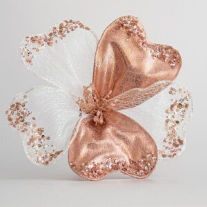 ΛΟΥΛΟΥΔΙ ΙΒΙΣΚΟΣ ΡΟΖ, ΟΡΓΑΝΤΖΑ, 30cm - Image 1