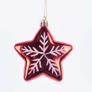 ΑΣΤΕΡΑΚΙ, ΚΟΚΚΙΝΟ, ΣΕΤ 4ΤΜΧ, 5cm (TOP 120) - Image 1