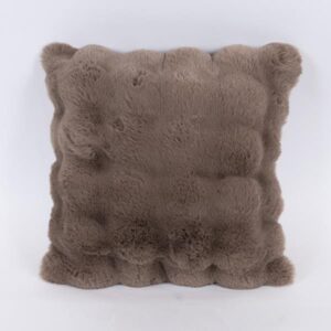 ΜΑΞΙΛΑΡΙ, ΓΚΡΙ ΚΑΦΕ ΓΟΥΝΙΝΟ ΜΕ ΚΥΨΕΛΕΣ, 45x45cm - Image 1