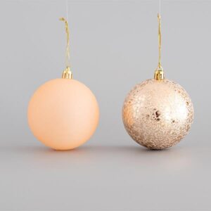 ΠΛΑΣΤΙΚΗ ΜΠΑΛΑ, ΡΟΖ, ΣΕΤ 6 ΤΜΧ (3 ΜΑΤ, 3 ΕΦΕ ΜΕΤΑΞΙ), 8cm - Image 1