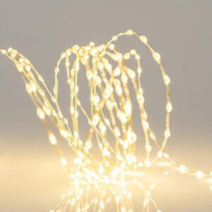 ΣΕΙΡΑ, 100 ΜΙΝΙ LED, ΜΕΤΑΣΧΗΜΑΤΙΣΤΗ, ΣΤΑΘΕΡΟ, ΑΣΗΜΙ ΧΑΛΚΙΝΟ ΚΑΛΩΔΙΟ, ΘΕΡΜΟ ΛΕΥΚΟ LED, ANA 10cm, ΠΡΟΕΚΤΑΣΗ ΠΑΡΟΧΗΣ 5m, ΙΡ44 - Image 1