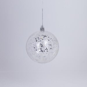 ΜΠΑΛΑ ΠΛΑΣΤΙΚΗ, ΔΙΑΦΑΝΗ, ΜΕ ΓΚΛΙΤΕΡ, ΣΕΤ 6ΤΜΧ, 8cm (TOP 120) - Image 1