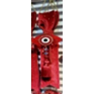 ΚΡΕΜΑΣΤΟ ΓΟΥΡΙ, ΜΠΟΡΝΤΟ, ΜΕ ΒΕΛΟΥΔΙΝΗ ΚΟΡΔΕΛΑ ΚΑΙ ΜΑΤΙ, 35cm - Image 1