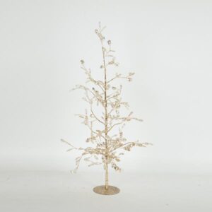 ΔΙΑΚΟΣΜΗΤΙΚΟ ΔΕΝΤΡΑΚΙ ΜΕ ΚΡΥΣΤΑΛΛΑΚΙΑ, ΣΑΜΠΑΝΙ, 55cm - Image 1