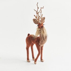 ΒΕΛΟΥΔΙΝΟΣ ΤΑΡΑΝΔΟΣ, ΣΚΟΥΡΟ ΚΑΦΕ, 13x5x29cm - Image 1