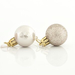 ΜΠΑΛΑ ΠΛΑΣΤΙΚΗ, ΕΚΡΟΥ, ΣΕΤ 27ΤΜΧ, (9 ΠΕΡΛΕ , 18 GLITTER), 3cm - Image 1