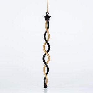 ΣΤΑΛΑΚΤΙΤΗΣ ΣΠΙΡΑΛ ΑΚΡΥΛΙΚΟΣ, ΜΑΥΡΟ-ΧΡΥΣΟ, 2,5x22cm - Image 1