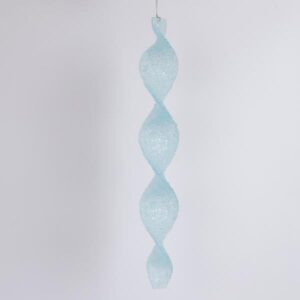 ΣΤΑΛΑΚΤΙΤΗΣ ΑΚΡΥΛΙΚΟΣ, ΣΠΙΡΑΛ, ΓΑΛΑΖΙΟ, ΠΑΓΩΜΕΝΟ, ΜΕ ΓΚΛΙΤΕΡ, 30cm - Image 1