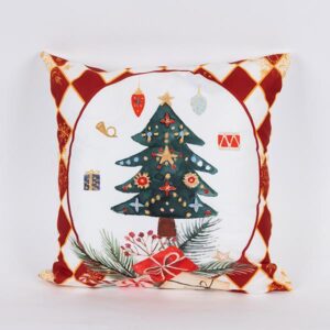 ΜΑΞΙΛΑΡΙ, ΚΟΚΚΙΝΟ, ΜΕ ΔΕΝΤΡΑΚΙ, 45x45cm - Image 1