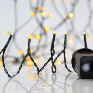 ΣΕΙΡΑ, 700 LED 3mm, 31V ΜΕΤΑΣΧΗΜΑΤΙΣΤΗ, 8 ΠΡΟΓΡΑΜΜΑΤΑ & ΜΝΗΜΗ, ΠΡΑΣΙΝΟ PVC ΚΑΛΩΔΙΟ, ΘΕΡΜΟ ΛΕΥΚΟ LED ΑΝΑ 5cm, ΠΡΟΕΚΤΑΣΗ ΠΑΡΟΧΗΣ 3m, ΙΡ44 - Image 1