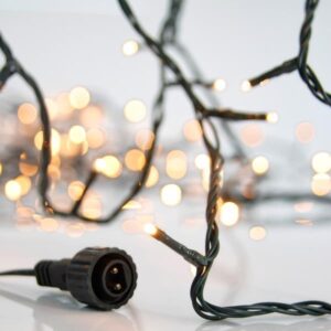 ΣΕΙΡΑ, 200 LED 3mm, 31V ΜΕΤΑΣΧΗΜΑΤΙΣΤΗ, 4 ΕΠΕΚΤΑΣΕΙΣ ΕΩΣ 3 ΣΕΤ, ΠΡΑΣΙΝΟ PVC ΚΑΛΩΔΙΟ, ΘΕΡΜΟ ΛΕΥΚΟ LED ANA 5cm, ΠΡΟΕΚΤΑΣΗ ΠΑΡΟΧΗΣ 3m, ΙΡ44 - Image 1