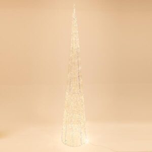 ΚΩΝΟΣ ΦΩΤΙΖΟΜΕΝΟΣ ΙΡΙΔΙΖΩΝ 280cm, 3200 ΘΕΡΜΑ LED, 31V ΜΕΤΑΣΧΗΜΑΤΙΣΤΗ, TIMER, ΑΣΗΜΙ ΧΑΛΚΙΝΟ ΚΑΛΩΔΙΟ, ΘΕΡΜΟ ΛΕΥΚΟ LED, ΠΡΟΕΚΤΑΣΗ ΠΑΡΟΧΗΣ 5m, IP44 - Image 1