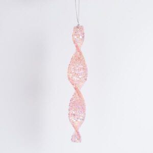 ΣΤΑΛΑΚΤΙΤΗΣ ΑΚΡΥΛΙΚΟΣ, ΣΠΙΡΑΛ, ΡΟΖ, 19cm - Image 1