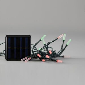 ΣΕΙΡΑ, 80 LED 5mm, ΜΕ ΑΚΡΥΛΙΚΗ ΕΠΕΚΤΑΣΗ, ΗΛΙΑΚΟ ΣΥΛΛΕΚΤΗ ΜΕ ΑΙΣΘΗΤΗΡΑ ΦΩΤΟΣ, 8 ΠΡΟΓΡΑΜΜΑΤΑ, ΠΡΑΣΙΝΟ PVC ΚΑΛΩΔΙΟ, ΚΟΚΚΙΝΟ ΚΑΙ ΠΡΑΣΙΝΟ LED ANA 10cm, ΠΡΟΕΚΤΑΣΗ ΠΑΡΟΧΗΣ 1m, ΙΡ44 - Image 1