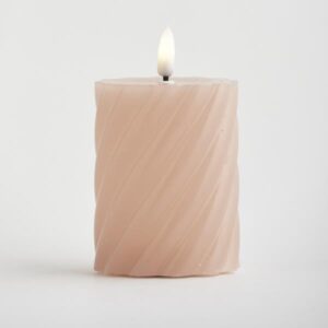 ΚΕΡΙ ΜΠΑΤΑΡΙΑΣ ΜΕ  ΦΛΟΓΑ, ΡΟΖ, ΜΕ ΧΡΟΝΟΔΙΑΚΟΠΤΗ,  7x12cm - Image 1